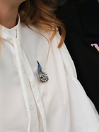 Брошь «Павлин роскошный», цветная в серебре - Фото 2