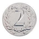 Жетон для медали "2 место", d=2,5 см, цвет серебро - Фото 1