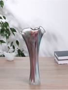 Ваза «Волна», h=28 см, стекло, зелёно-марганцевая - фото 33414343