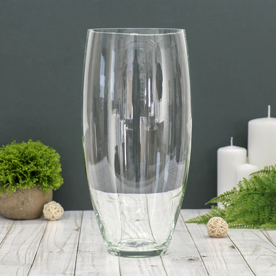 Ваза «Бочка», 3.8 л, h=30 см, d=13 см, стекло, прозрачная