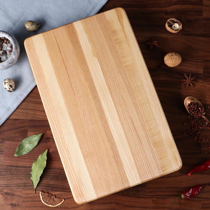 Доска разделочная "Профессиональная", 40 х 25 х 4 см, массив ясеня - Фото 1