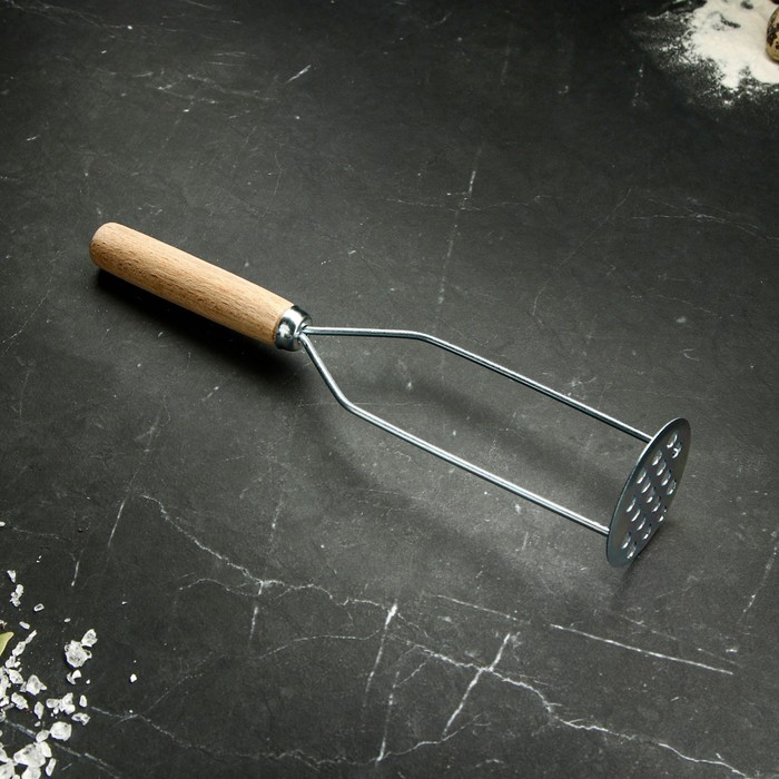 Толкушка с деревянной ручкой "Ретро", 26 см - Фото 1