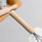 Венчик кухонный для взбивания «Классика», 27 см, с деревянной ручкой - Фото 3