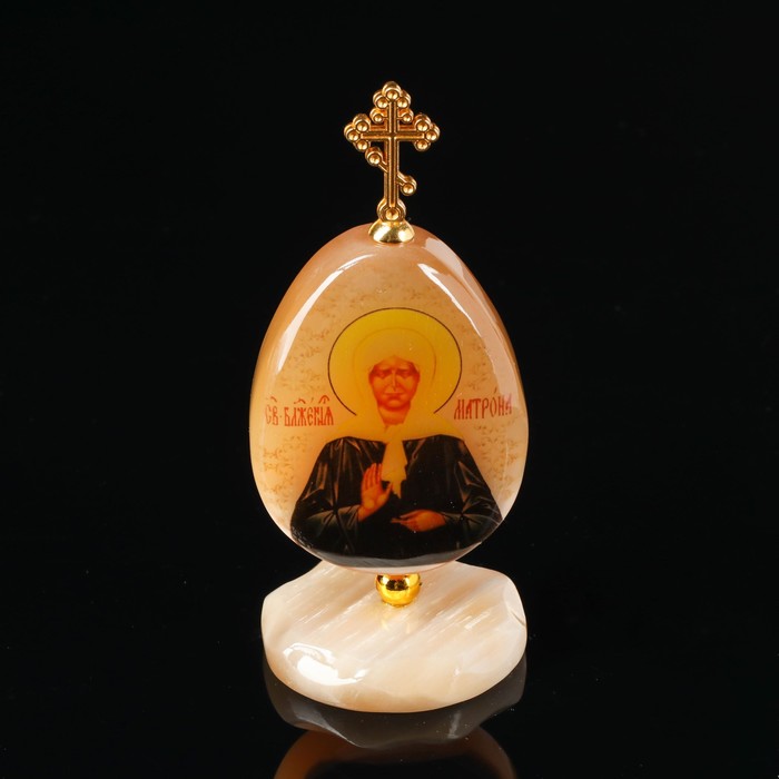 Яйцо «Святая Матрона», на подставке - фото 8516896