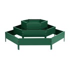 Клумба оцинкованная, 3 яруса, d=60–100–140 см, высота бортика 45 см, зелёная, Greengo - Фото 8