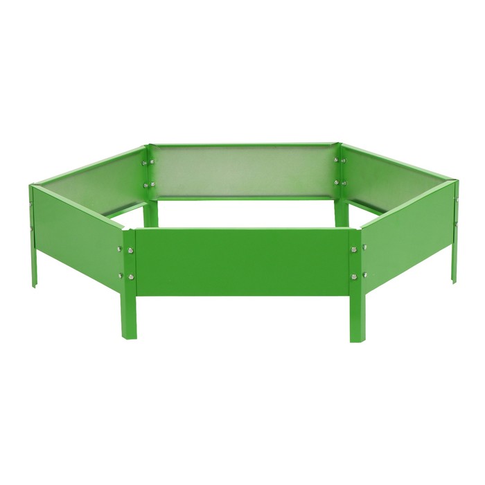 Клумба оцинкованная, d=100 см, высота бортика 15 см, ярко-зелёная, Greengo