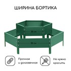 Клумба оцинкованная, 2 яруса, d=60–100 см, высота бортика 30 см, зелёная, Greengo - Фото 2