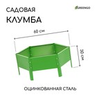 Клумба оцинкованная, d = 60 см, h = 15 см, ярко-зелёная, Greengo - фото 3646390