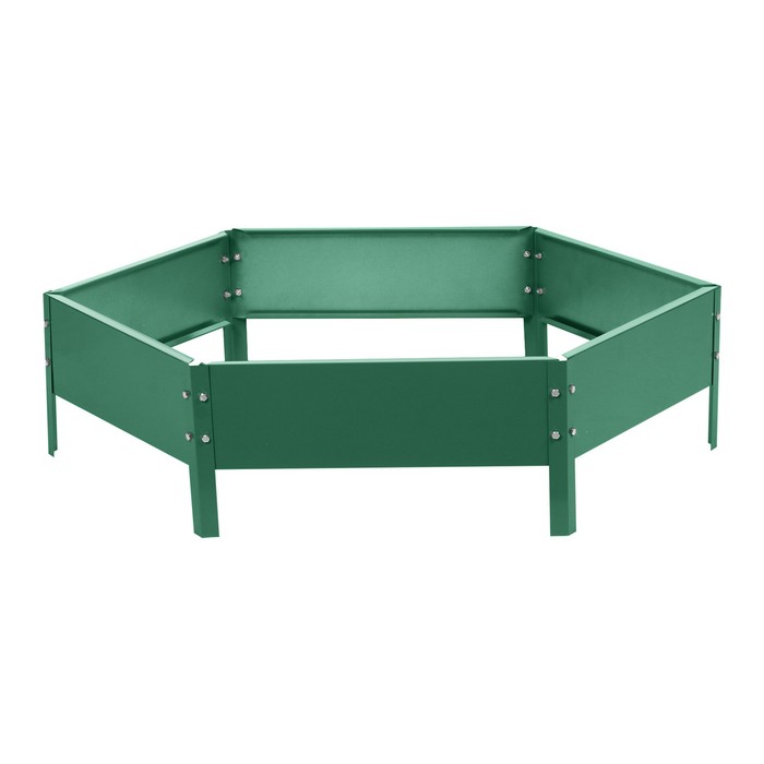 Клумба оцинкованная, d=80 см, высота бортика 15 см, зелёная, Greengo