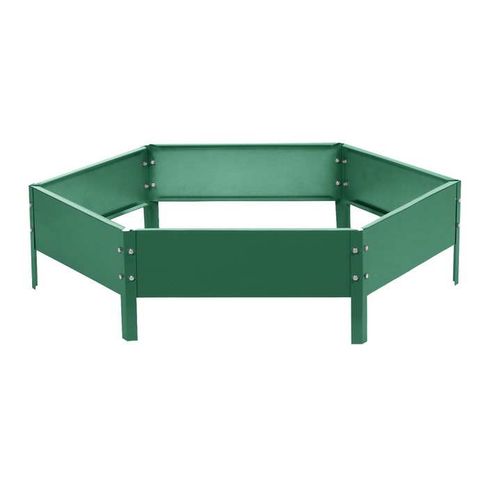 Клумба оцинкованная, d=100 см, высота бортика 15 см, зелёная, Greengo