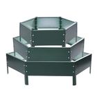 Клумба оцинкованная, 3 яруса, d = 40–80–120 см, высота бортика 45 см, зелёная, Greengo - Фото 1