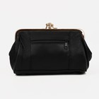 Косметичка, 2 отдела на фермуаре, наружный карман, цвет чёрный - Фото 2