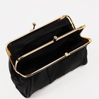 Косметичка, 2 отдела на фермуаре, наружный карман, цвет чёрный - Фото 3