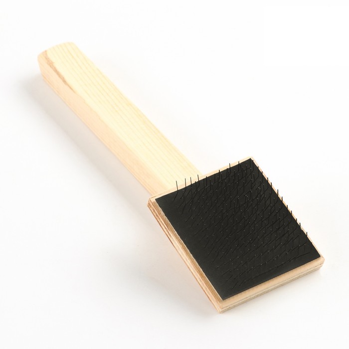 Щётка - пуходёрка деревянная "Зооник" малая - Фото 1