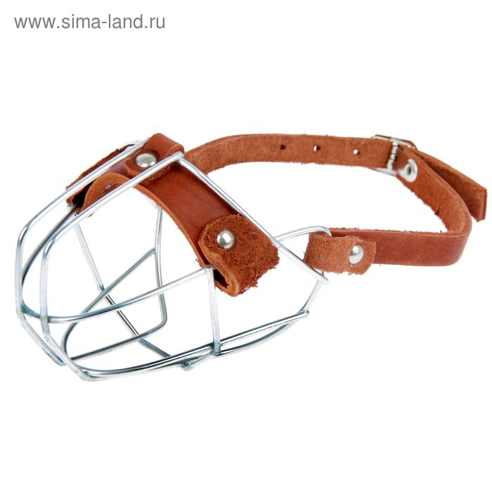 Намордник металлический Зооник №0 (пудель, мелкие породы), ДС 7 см, ОМ 24 см, микс - Фото 1