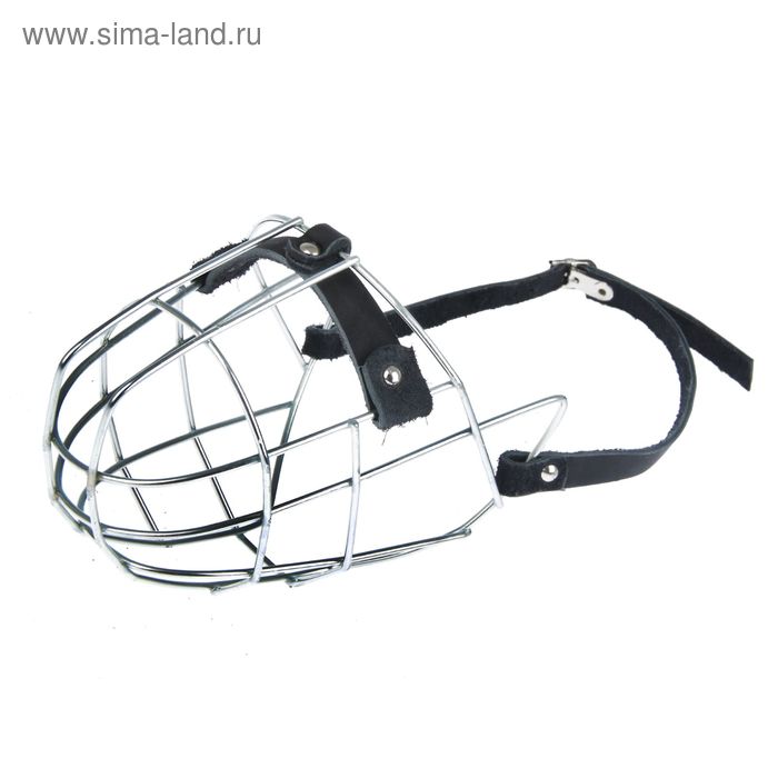 Намордник металлический Зооник №5 (немецкая овчарка, терьер), ДС 12 см, ОМ 38 см, микс - Фото 1