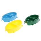 Миска двойная Зооник, 500 мл на ножках микс цветов - Фото 2