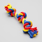 Игрушка канатная "Веревка", ф16, 3 узла, 33 см, микс цветов - фото 9785653