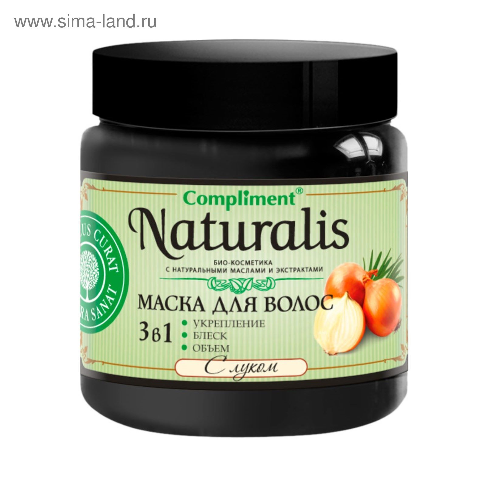 Маска для волос Compliment naturalis 3в1 укрепление-блеск-объем, с ...