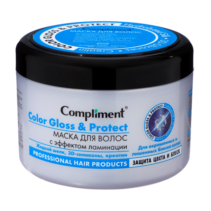 Маска Compliment Color Gloss & Protect для окрашенных и лишённых блеска волос, 500 мл - Фото 1