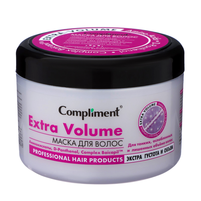 

Маска для волос Compliment Extra Volume "Экстра густота и объём", 500 мл
