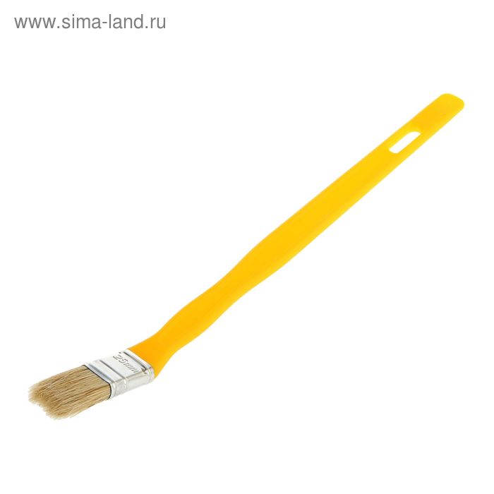 Кисть радиаторная "АКОР" Эксперт, 25х10 мм, ручка пластик, натуральная щетина - Фото 1