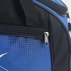 Сумка спортивная на молнии, наружный карман, цвет чёрный/голубой - Фото 3