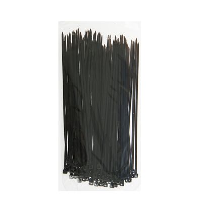 Хомут-стяжки пластиковые, 2.5х160 мм, чёрные, упаковка 100 шт.