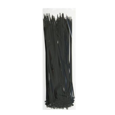 Хомут-стяжки пластиковые, 3.6х300 мм, чёрные, упаковка 100 шт.