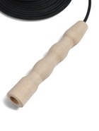 Скакалка спортивная, 2.8 м, регулируемая, резиновая, чёрная - Фото 3