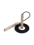 Скакалка спортивная, 3.8 м, регулируемая, резиновая, чёрная - Фото 1