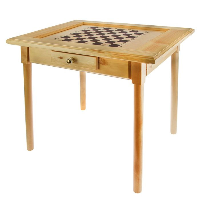 Шахматный стол с ящиком (80х60х72 см, игровое поле 36х36 см), без фигур - фото 1906837995