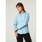 Рубашка женская полуприлегающая, размер 44-46, голубой, хлопок 100% - Фото 3