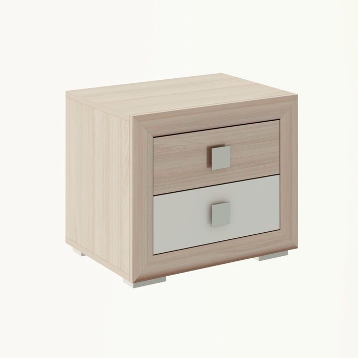Тумба прикроватная «Глэдис», 475×348×405 мм, цвет ясень шимо светлый/белый - Фото 1