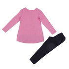 Комплект (туника, брюки) для девочки, рост 116 см, цвет тёмно-синий/розовый Л534 - Фото 2