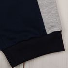 Комплект (джемпер, брюки) для мальчика, рост 86 см, цвет тёмно-синий/серый меланж Н542_М - Фото 6