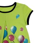 Комплект (блузка, бриджи) для девочки, рост 110 см, цвет тёмно-синий/лайм Л613 - Фото 3