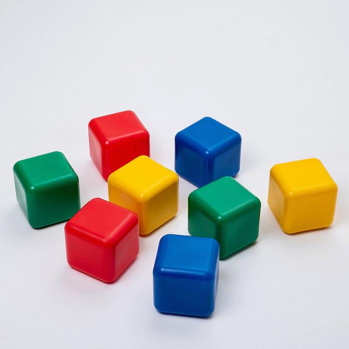 Набор цветных кубиков, 8 штук, 12 х 12 см - фото 1898039551