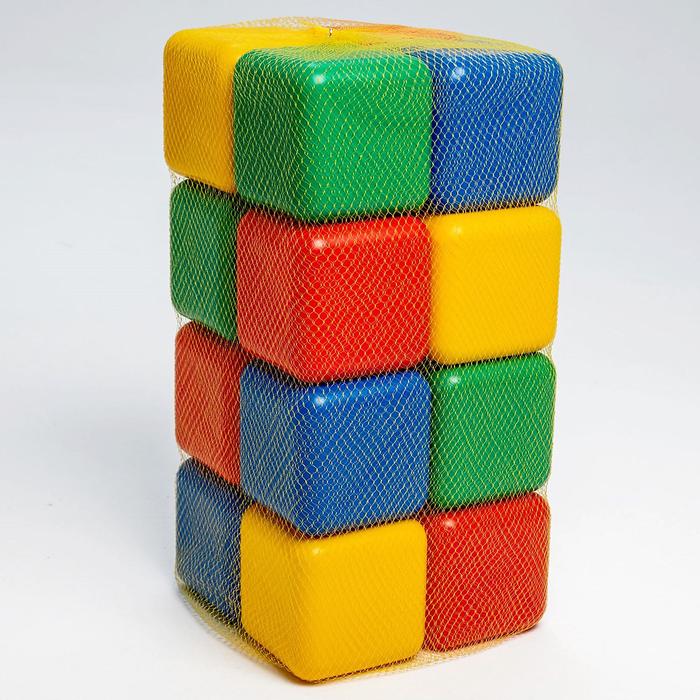 Набор цветных кубиков, 16 штук, 12 х 12 см - фото 1899514995
