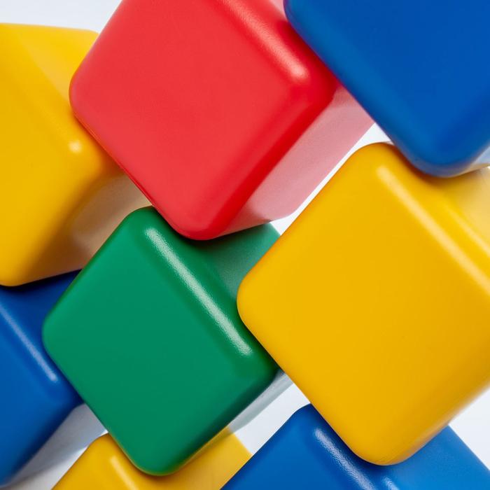 Набор цветных кубиков, 16 штук, 12 х 12 см - фото 1899514997