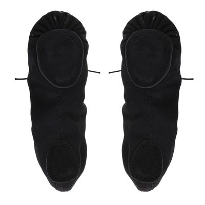 Балетки тиковые, длина по стельке 22 см, цвет чёрный