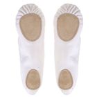 Балетки тиковые, длина по стельке 24,5 см, цвет белый - фото 20690937