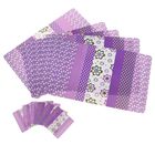 Набор салфеток сервировочных на стол Доляна «Фиалки», 12 шт: (6 шт - 42×27 см), (6 шт - 9×9 см) - Фото 1