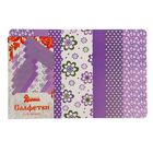 Набор салфеток сервировочных на стол Доляна «Фиалки», 12 шт: (6 шт - 42×27 см), (6 шт - 9×9 см) - Фото 2