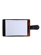 Записная книжка А7, 72 листа, с ручкой, обложка ПВХ. на кнопке, коричневая - Фото 5