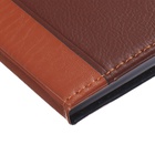 Записная книжка А6, 102 листа, обложка ПВХ, на кнопке, коричневая - Фото 3