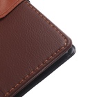 Записная книжка А6, 102 листа, обложка ПВХ, на кнопке, коричневая - Фото 4