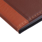 Записная книжка А6, 102 листа, обложка ПВХ, на кнопке, коричневая - Фото 5