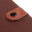 Записная книжка А6, 102 листа, обложка ПВХ, на кнопке, коричневая - Фото 5