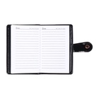 Записная книжка А6, 102 листа, обложка ПВХ, на кнопке, коричневая - Фото 8